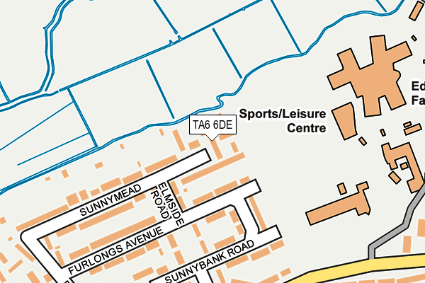 TA6 6DE map - OS OpenMap – Local (Ordnance Survey)