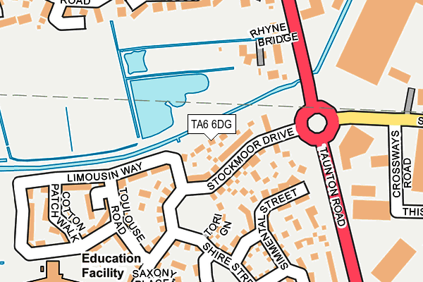 TA6 6DG map - OS OpenMap – Local (Ordnance Survey)