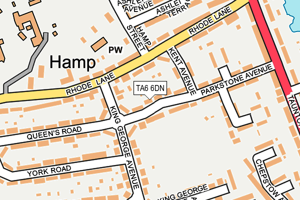 TA6 6DN map - OS OpenMap – Local (Ordnance Survey)