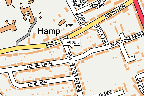 TA6 6DR map - OS OpenMap – Local (Ordnance Survey)