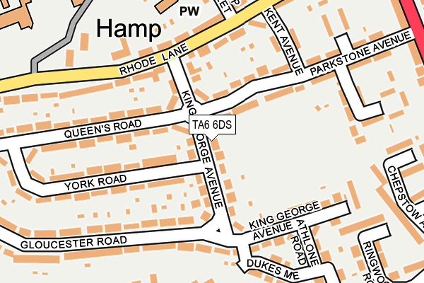 TA6 6DS map - OS OpenMap – Local (Ordnance Survey)