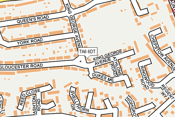 TA6 6DT map - OS OpenMap – Local (Ordnance Survey)