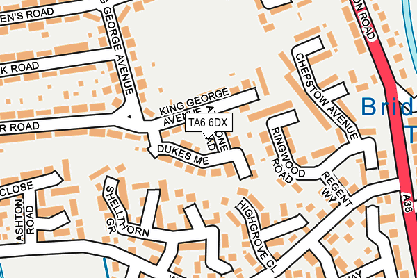 TA6 6DX map - OS OpenMap – Local (Ordnance Survey)