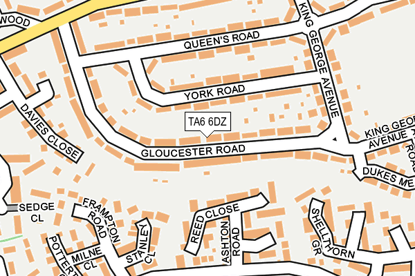 TA6 6DZ map - OS OpenMap – Local (Ordnance Survey)