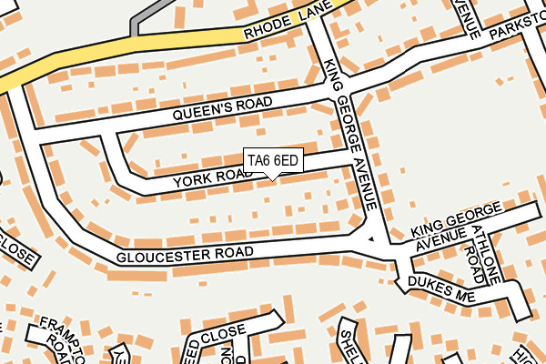 TA6 6ED map - OS OpenMap – Local (Ordnance Survey)