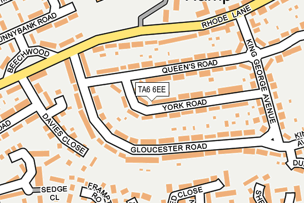 TA6 6EE map - OS OpenMap – Local (Ordnance Survey)