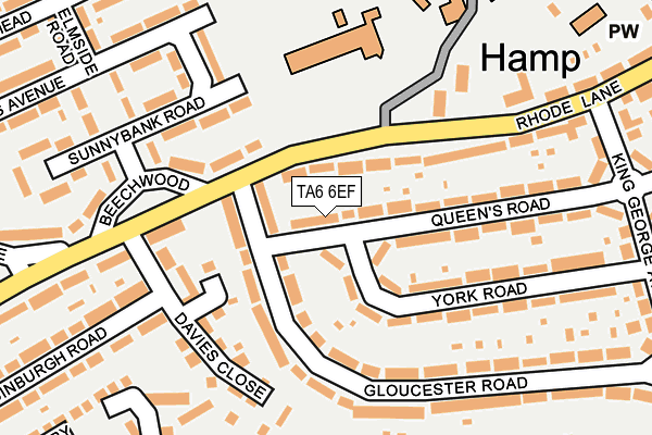 TA6 6EF map - OS OpenMap – Local (Ordnance Survey)