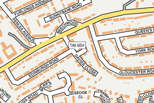 TA6 6EH map - OS OpenMap – Local (Ordnance Survey)