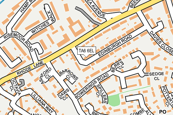 TA6 6EL map - OS OpenMap – Local (Ordnance Survey)