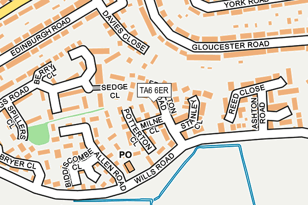 TA6 6ER map - OS OpenMap – Local (Ordnance Survey)