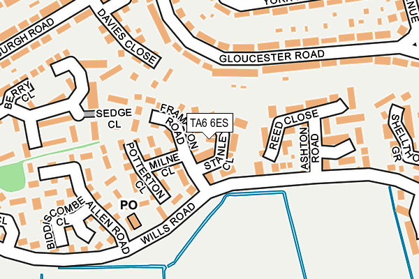 TA6 6ES map - OS OpenMap – Local (Ordnance Survey)