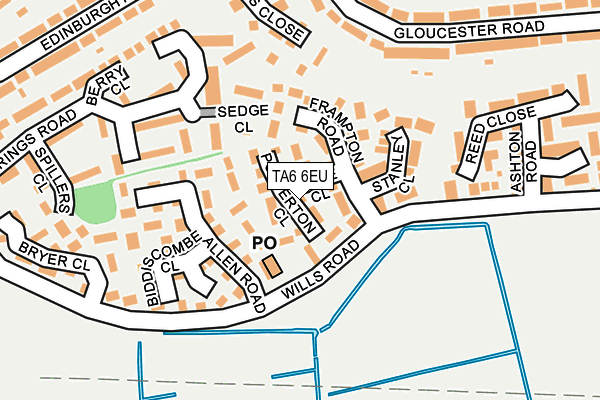 TA6 6EU map - OS OpenMap – Local (Ordnance Survey)