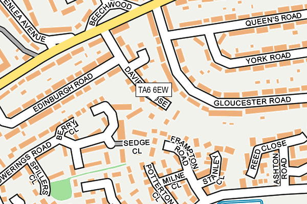 TA6 6EW map - OS OpenMap – Local (Ordnance Survey)