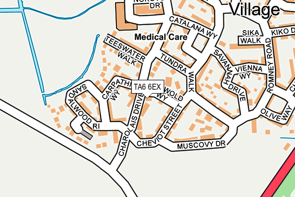 TA6 6EX map - OS OpenMap – Local (Ordnance Survey)