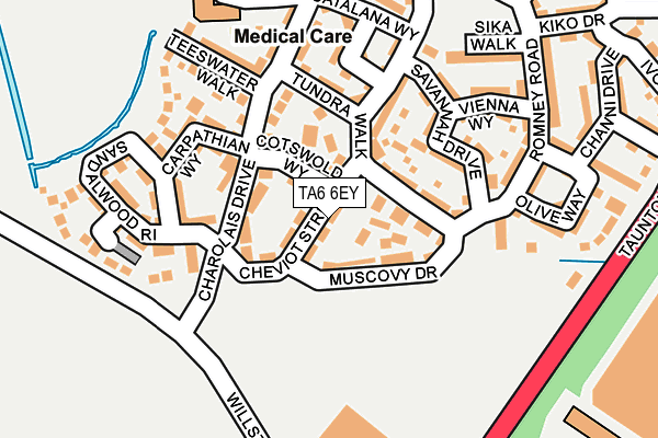 TA6 6EY map - OS OpenMap – Local (Ordnance Survey)