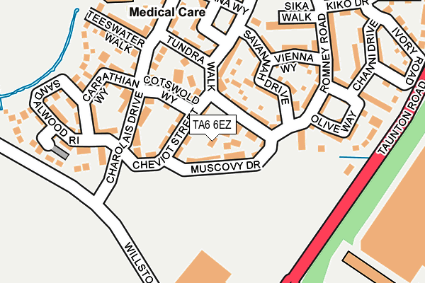 TA6 6EZ map - OS OpenMap – Local (Ordnance Survey)