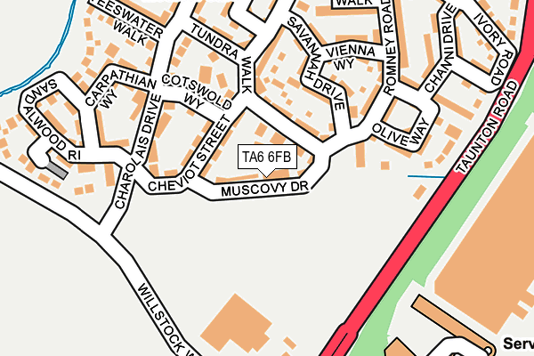 TA6 6FB map - OS OpenMap – Local (Ordnance Survey)