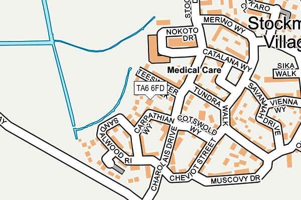 TA6 6FD map - OS OpenMap – Local (Ordnance Survey)