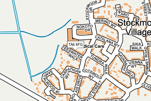 TA6 6FG map - OS OpenMap – Local (Ordnance Survey)