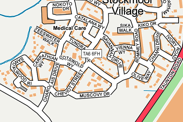 TA6 6FH map - OS OpenMap – Local (Ordnance Survey)