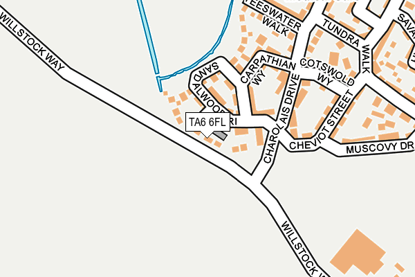 TA6 6FL map - OS OpenMap – Local (Ordnance Survey)