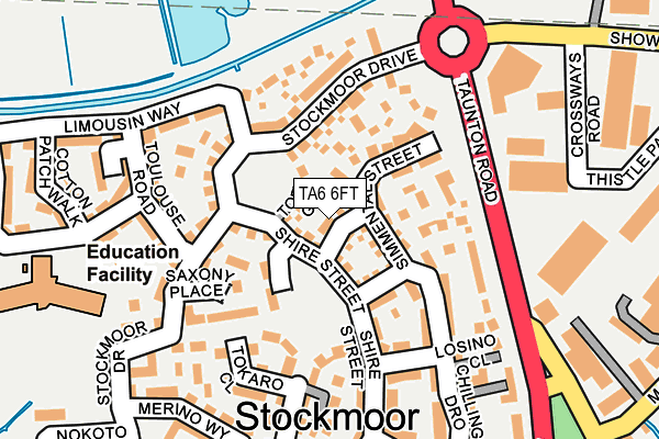 TA6 6FT map - OS OpenMap – Local (Ordnance Survey)