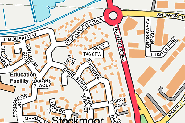 TA6 6FW map - OS OpenMap – Local (Ordnance Survey)