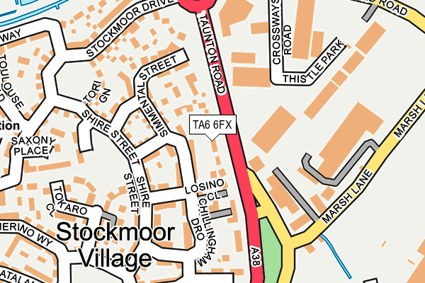 TA6 6FX map - OS OpenMap – Local (Ordnance Survey)