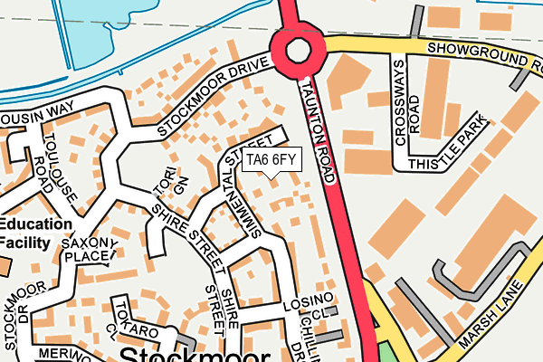 TA6 6FY map - OS OpenMap – Local (Ordnance Survey)