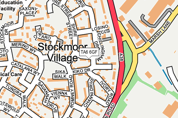 TA6 6GF map - OS OpenMap – Local (Ordnance Survey)