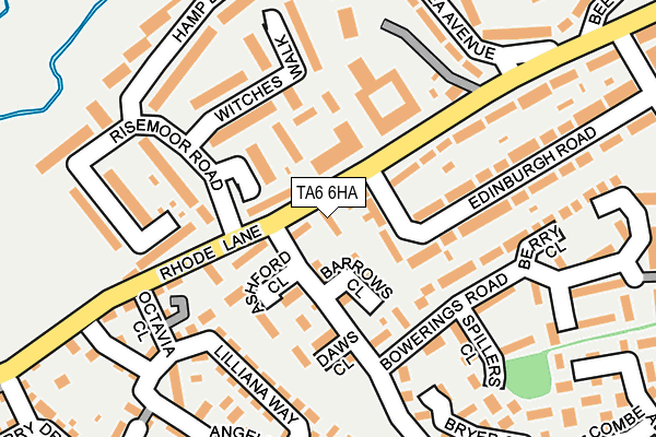TA6 6HA map - OS OpenMap – Local (Ordnance Survey)