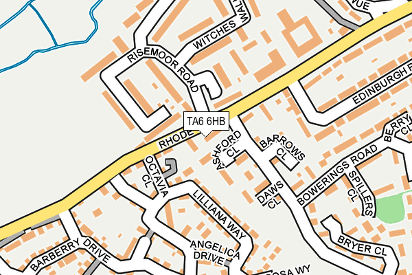 TA6 6HB map - OS OpenMap – Local (Ordnance Survey)