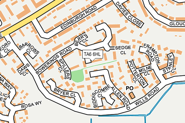 TA6 6HL map - OS OpenMap – Local (Ordnance Survey)