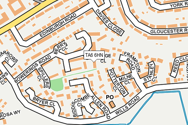 TA6 6HN map - OS OpenMap – Local (Ordnance Survey)