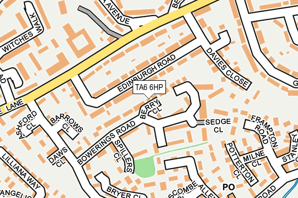 TA6 6HP map - OS OpenMap – Local (Ordnance Survey)