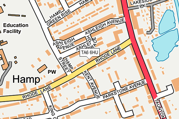 TA6 6HU map - OS OpenMap – Local (Ordnance Survey)