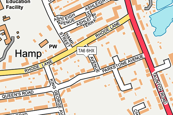 TA6 6HX map - OS OpenMap – Local (Ordnance Survey)