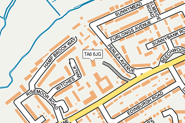 TA6 6JG map - OS OpenMap – Local (Ordnance Survey)