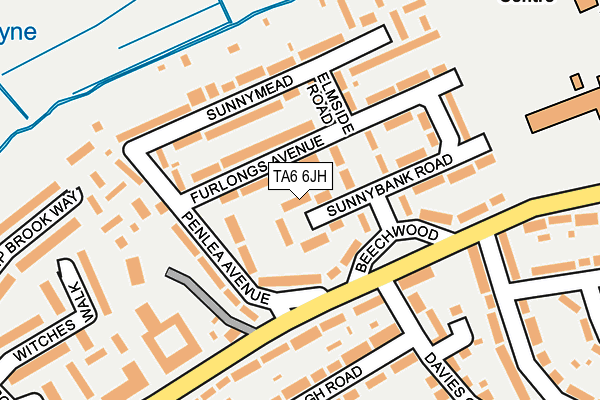 TA6 6JH map - OS OpenMap – Local (Ordnance Survey)