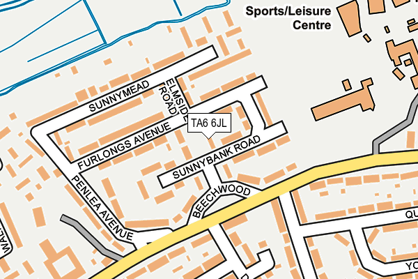 TA6 6JL map - OS OpenMap – Local (Ordnance Survey)