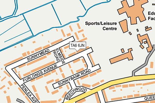 TA6 6JN map - OS OpenMap – Local (Ordnance Survey)