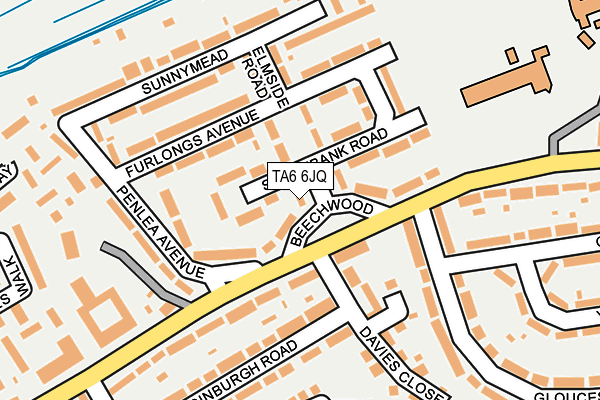 TA6 6JQ map - OS OpenMap – Local (Ordnance Survey)