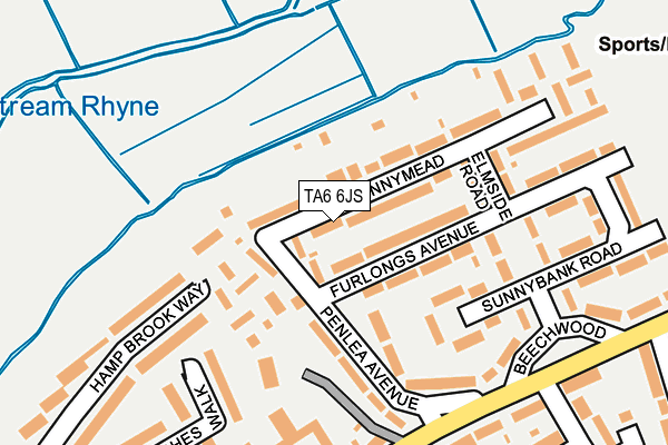 TA6 6JS map - OS OpenMap – Local (Ordnance Survey)