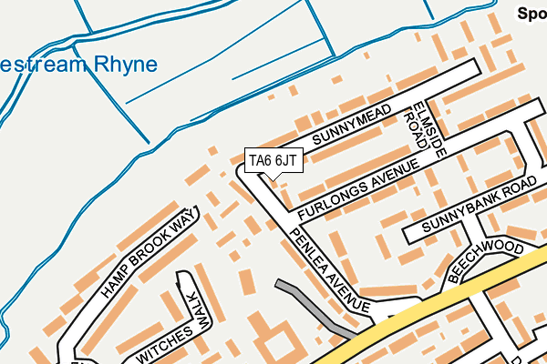 TA6 6JT map - OS OpenMap – Local (Ordnance Survey)