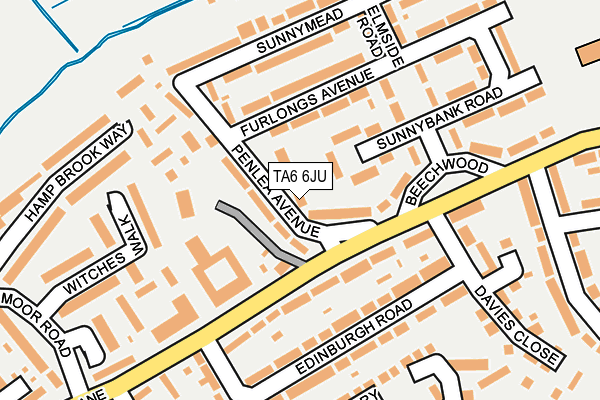 TA6 6JU map - OS OpenMap – Local (Ordnance Survey)