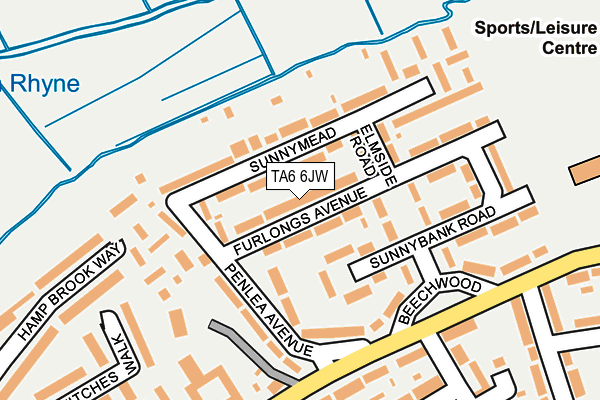TA6 6JW map - OS OpenMap – Local (Ordnance Survey)