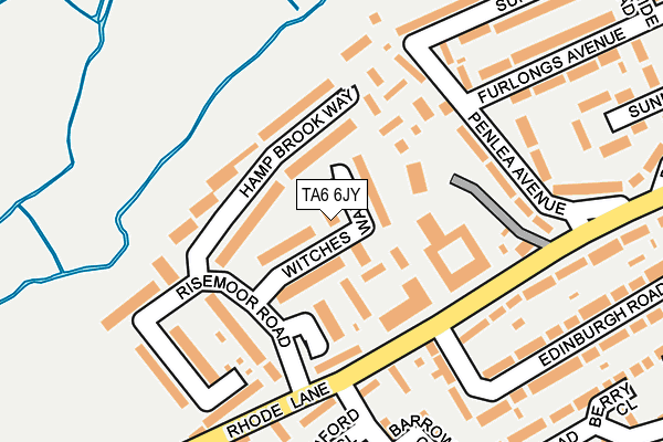 TA6 6JY map - OS OpenMap – Local (Ordnance Survey)