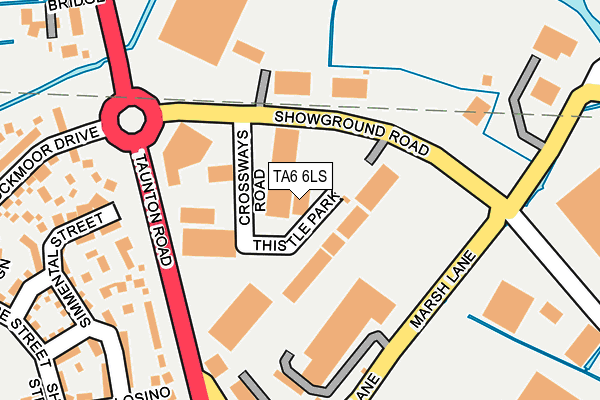 TA6 6LS map - OS OpenMap – Local (Ordnance Survey)