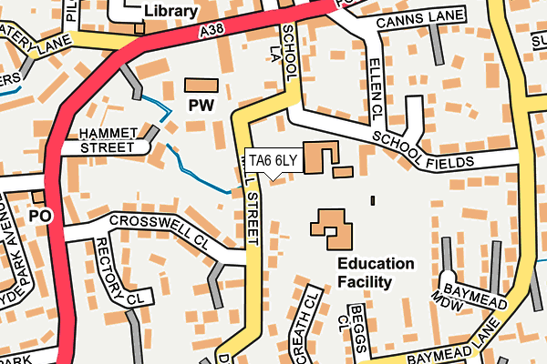 TA6 6LY map - OS OpenMap – Local (Ordnance Survey)