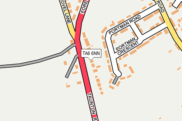 TA6 6NN map - OS OpenMap – Local (Ordnance Survey)